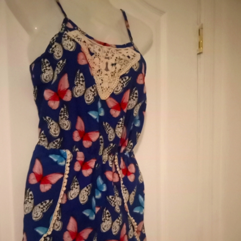 Kids one-piece blue and pink